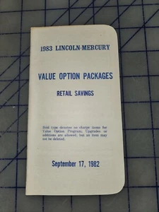 1983 Mercury Pocket Size Guide Book Dealer Facts Price - Foto 1 di 1