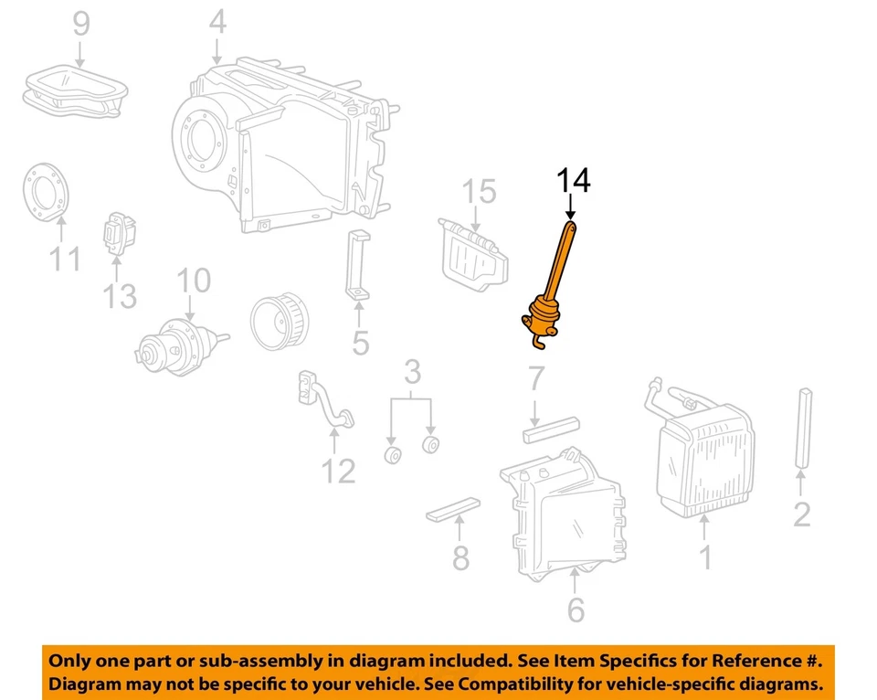 Componentes evaporador Ford OEM 92-23 E-150 Club Wagon-motor de vacío F2UZ18A318B Foto 1 de 2