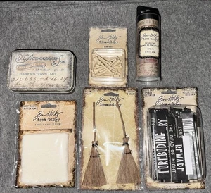 Tim Holtz Idea-ology Halloween Set Mumie Stoff Besen Stöcke Boneyard Zitate TV1 - Bild 1 von 5