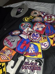 Headgear Negro League Baseball jacket Men's 3XL Vintage Y2K Patches Rare Color  - Picture 1 of 12