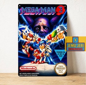 Mega Man 3 Nintendo Nes Retro Video Game Metal Poster Tin Sign 20x30cm