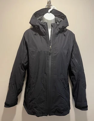 Abrigo Chaqueta Parka Invierno LL Bean Mujer GRANDE Wildcat 3 en 1 NEGRO con Cremallera Gris Foto 1 de 4
