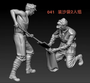 1/72 Segunda Guerra Mundial Ejército Alemán 2 Hombres Grupo Modelo (Impreso 3D) - Imagen 1 de 1