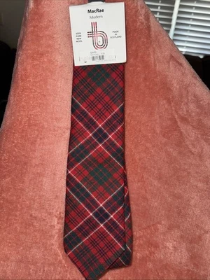 Nueva corbata moderna 100 % lana pura McRae hecha en Escocia a cuadros a cuadros Foto 1 de 4