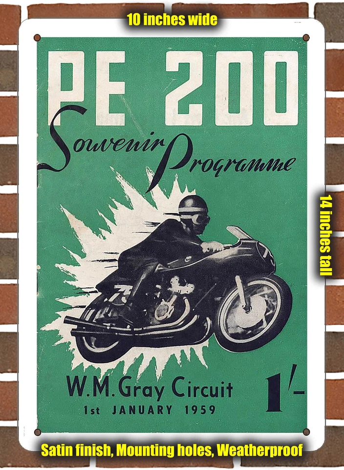 Metal Sign - 1959 WM Gray Circuit Racing Program - 10x14 inches - Image 1 of 1