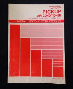 1978 / 1979 Toyota Pickup Air Conditioner Installation Instruction Manual Guide - Picture 1 of 8
