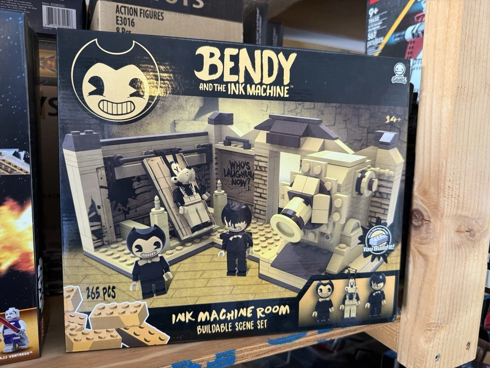 Basic Fun Bendy and The Ink Machine Room Buildable Scene Set Action Figure