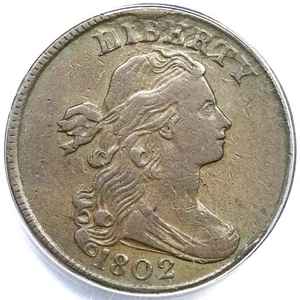 1802 s-234 R3 ANACS VF30 Details Draped Bust Large Cent Coin 1c - Picture 1 of 3