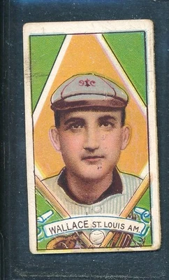 1912 T202 Hassan End Panel: BOBBY WALLACE St. Louis Browns ~ GOOD (Altered) Foto 1 de 2