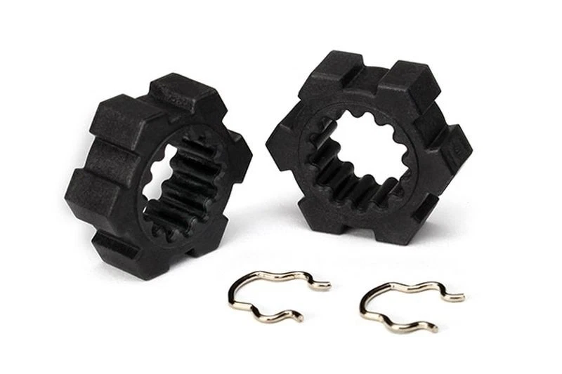 Traxxas Radmitnehmer Sechskant (2) mit Hex-Clips 7756 für XMAXX XRT Wheel Hubs - Bild 1 von 1