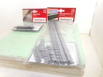 AUHAGEN 41201+48603 - Kit banchine stazione - Vintage New OVP +++++++++++++ - Immagine 1 di 4