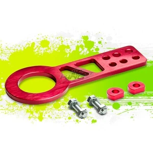 2,25" 4800LB ANODIZADO CNC ALUMINIO ROJO PARACHOQUES DELANTERO GANCHO + KIT DE LAVADORA - Imagen 1 de 3