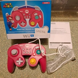 Mario Battle Pad Nintendo Wii U Controller Wired Gamecube Super Smash Bros NEW - Picture 1 of 8