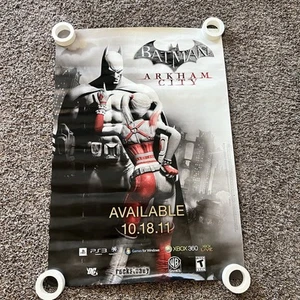 Batman Arkham City Official PS3 Xbox 360 Store Promo Poster Two Sided - Picture 1 of 16