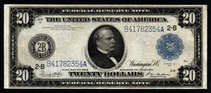 1914 20 $ großer New York ss + Federal Reserve Schein! - Bild 1 von 2