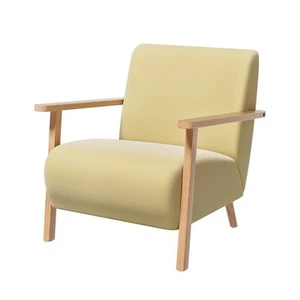 Artiss Armchair Velvet Yellow Olie - Picture 1 of 7