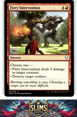 Magic the Gathering MTG Dominaria Fiery Intervention #118 Buy 2 Get 1 - Image 1 of 2
