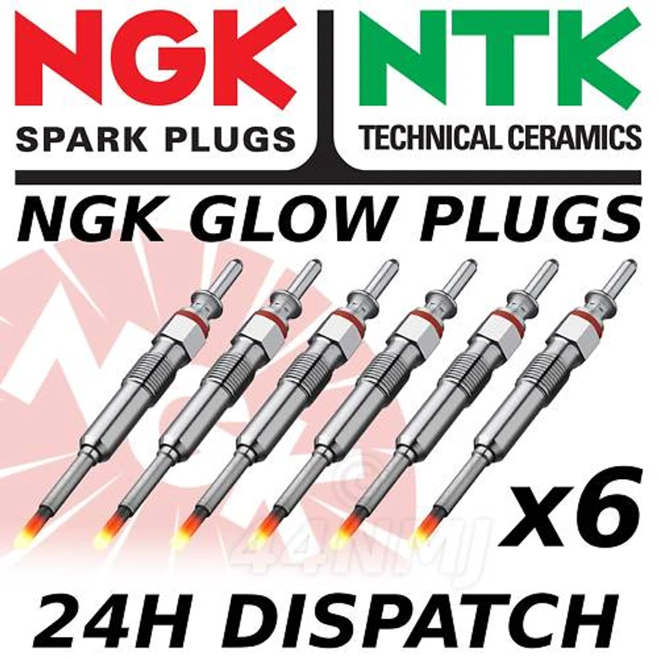 6 Pack NGK GLOW PLUGS - Part No Y8002AS - Stock No 6286 - Image 1 of 1