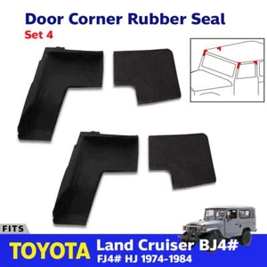 Set Door Corner Rubber Seal Trim Mold Fits 1974-84 Toyota Land Cruiser FJ40 FJ47 - Picture 1 of 8
