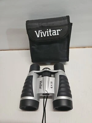 Vivitar 4 X 30 Coated Compact Binoculars With Strap & Storage Pouch VTG - Image 1 of 4