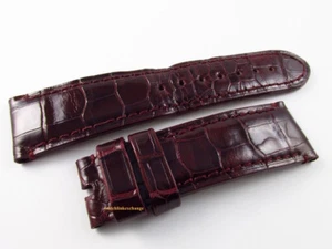 Panerai 23 mm Burgunder Alligatorriemen Original-Zubehör-Hersteller für Radiomir 42 mm Pin Schnalle A Serie - Bild 1 von 5