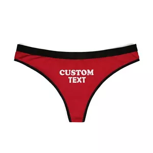 Perizoma donna testo personalizzato, intimo personalizzato, lingerie sexy, regalo per - Foto 1 di 23