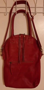 Fred & Basha Luxus Designer Crossbody / Messenger / Hobo Bag / weiches rotes Leder - Bild 1 von 11