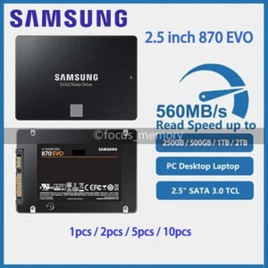 Samsung 2.5" SSD 870 EVO 250GB 500GB 1T 2TB SATA III 6Gb/s Solid State Drive lot - Picture 1 of 8