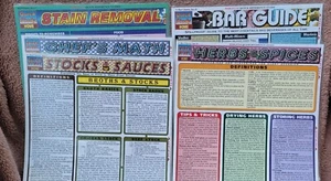 Gráficos de 5 barras: salsas de existencias, hierbas especias, guía de barras, matemáticas del chef, eliminación de manchas - Imagen 1 de 5