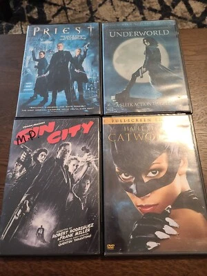 4 DVD Lot: Priest, Sin City, Catwoman, Underworld  Foto 1 de 2