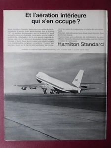9/1969 PUB HAMILTON STANDARD BOEING 747 AIR CONDITIONNE CLIM ORIGINAL FRENCH AD - Picture 1 of 1
