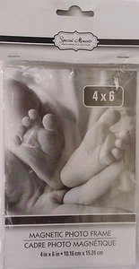MAGNETIC PHOTO FRAMES Clear Plastic 4"x6", 1 Frame/pk - Picture 1 of 3