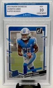 Tarjeta de novato Panini Donruss Jahmyr Gibbs Lions 2023 clasificación #331 gema ¡como nueva 10! - Imagen 1 de 2
