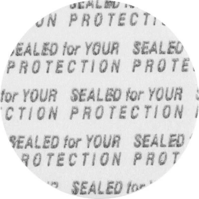 24 mm Foam Pre-Cut Pressure Sensitive Seal - Printed, White (111 pcs) - Image 1 of 2