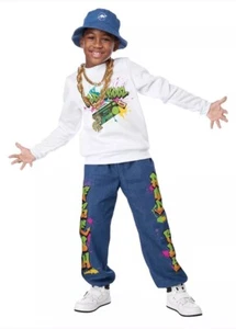 California Costumes 3121165 Child 90's Hip Hop Kid Size L 10 - 12 3 Piece - Picture 1 of 4