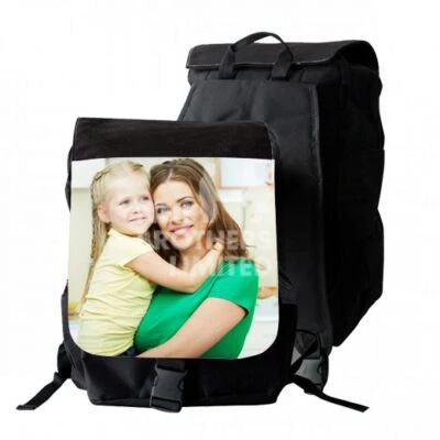 WILLOWGIFTS Großer Rucksack SCHWARZ Design - Sublimationsdruck Rucksack Tasche Schule - LEER