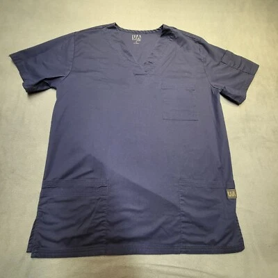 UA Scrubs Shirt Womens M Blue Short Sleeve Nursing Medical Butter Soft - Image 1 of 4