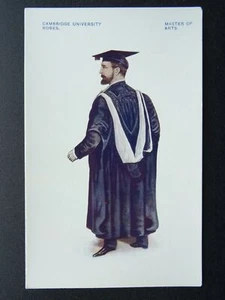 Cambridge University Robes MASTER OF ARTS - Old Postcard by G.D.O. - Picture 1 of 2