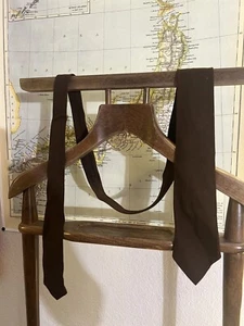 1950s Homemade Brown Necktie 3.25 X 57 - Picture 1 of 3