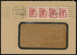 Alemania Munich 1948 cubierta de sobre de ventana 240pf franqueo #571 trabajadores Europa - Imagen 1 de 2