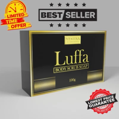 Fluffy Luffa body scrub bar  Soap remove dirt & dead skin Original cells 3 X80g - Image 1 of 4