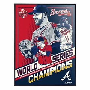 Atlanta Braves 2021 World Series Champs Deluxe Framed Print  - Picture 1 of 6