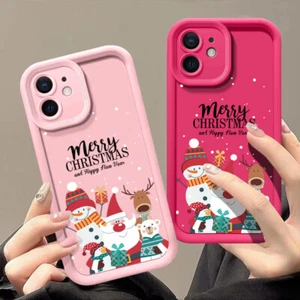 Funda protectora TPU suave de Navidad para teléfono iPhone 16 15 14 13 Pro Max 12 11 XR XS 8 - Imagen 1 de 20