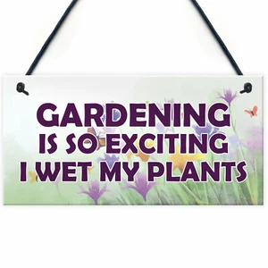 Funny Garden Sign Hanging Plaque Summerhouse Shed Home Decor - Picture 1 of 9