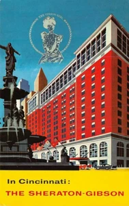 Postal OH: Sheraton-Gibson Hotel, Cincinnati, Ohio, años 50, sin publicar - Imagen 1 de 2
