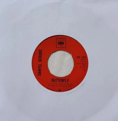 Danyel Gerard-Butterfly/Une Rose Blanche Vinyl 7" Single.1971 CBS 7453. - Image 1 of 4