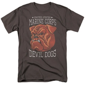 US MARINE CORPS DEVIL DOGS Licensed Adult Men's Graphic Tee Shirt SM-5XL - Picture 1 of 3