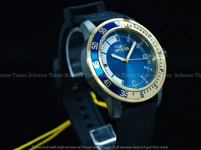 Reloj Invicta Hombre 45mm Especialidad Azul Teal Esfera Gunmetal Estuche Silicona Cuarzo SS Foto 1 de 4