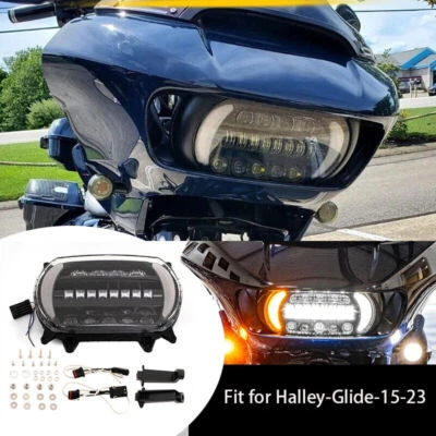 Faro LED DRL apto para Harley Road Glide FLTR FLTRX FLTRXS FLTRU 2015-2023 EE. UU. Foto 1 de 4