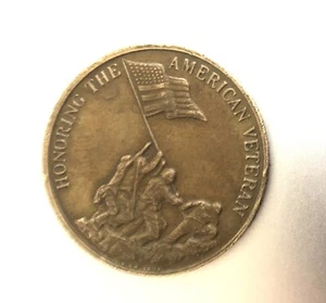 VTG Brass Token Coin: Honoring Our American Veterans; Preserving Freedom; Images - Picture 1 of 2